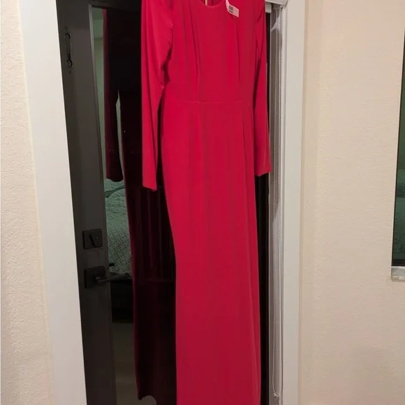 ZhivagoForte Gown In Cerise Hot Pink NEW Size 12 Long Sleeve Modest